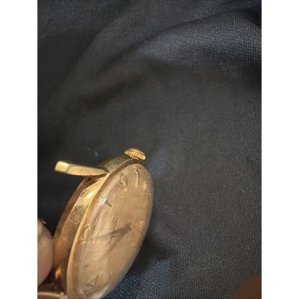 Vintage Clintonmatic 17J Automatic Men's Watch Linen Dial Swiss EB Parts/Repair